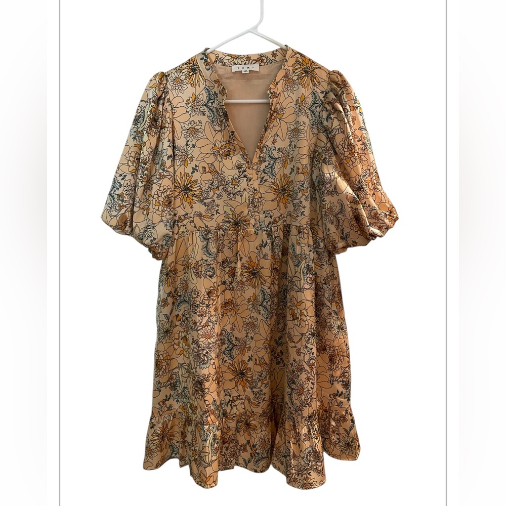 Anthropologie THML Lined Floral Dress with pockets